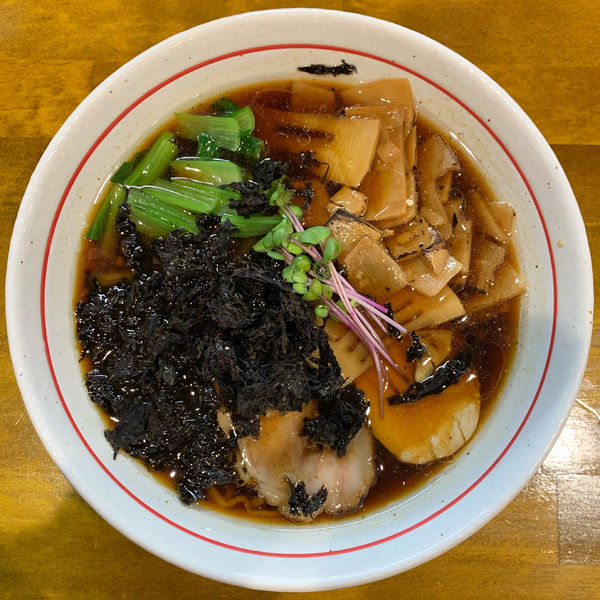「【限定】手揉み麺の竹の子中華蕎麦」@麺屋 ぬまたの写真