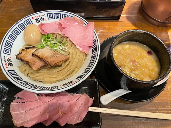 「特製塩つけそば 大 レアチャーシュートッピング」@ラーメン・まぜそば SiO Styleの写真