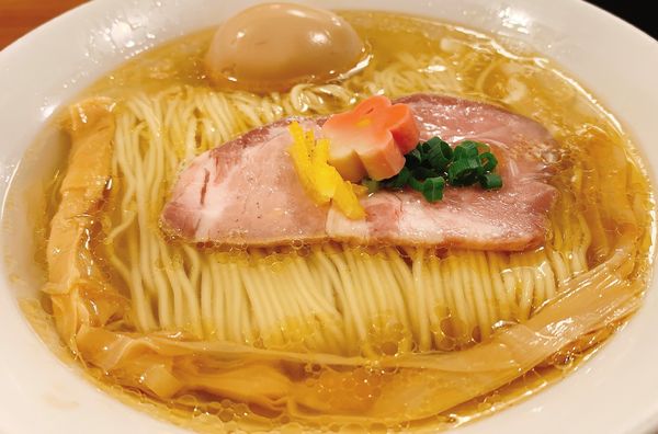 「鯛塩そば＋半熟味玉＋鯛茶漬け　１３９０円」@鯛塩そば 灯花 本店の写真