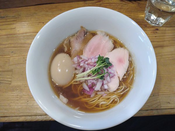 「背脂煮干そば（750円）＋味玉（100円）」@麺屋KABOちゃんの写真