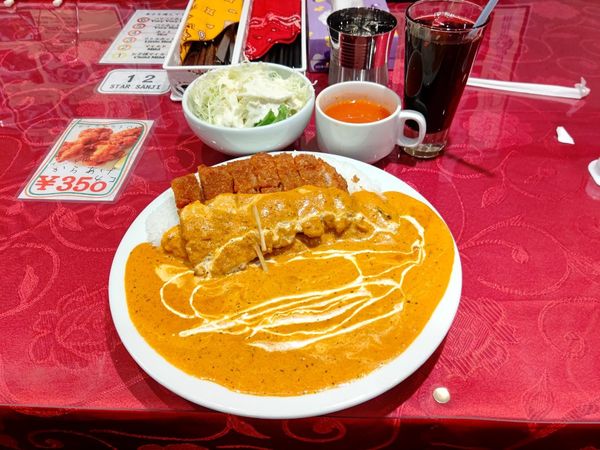 「カツカレーライスセット(並盛・4辛)880円」@スターサンジ LABI1高崎店の写真