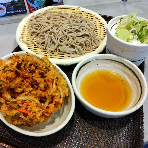 「もし（￥320）＋かき揚げ（クーポン）」@しぶそば 池上店の写真