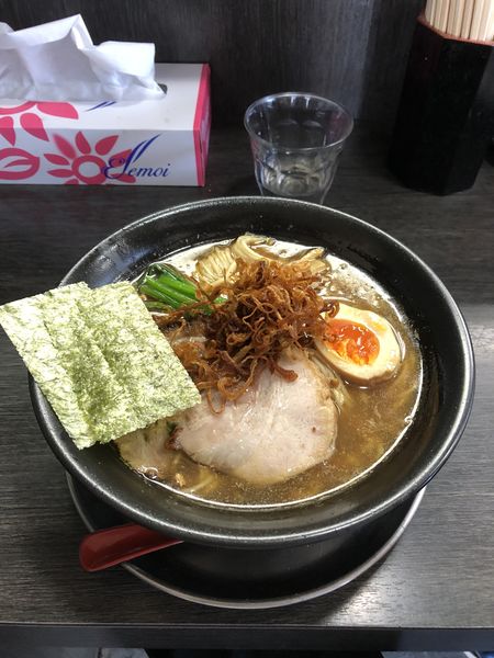 「焦がし醤油（細）大盛り　ネギチャーシュー飯」@麺屋 番の写真