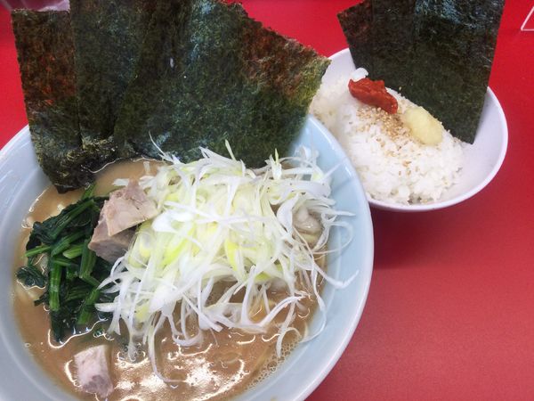 「朝ラーメン+ネギ(¥500+サービス)」@ラーメン堀田家の写真