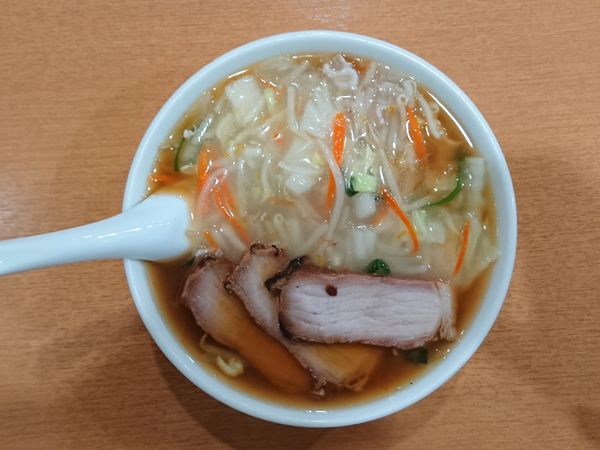 「サンマーメン＋チャーシュー三枚」@玉泉亭 横浜ポルタ店の写真