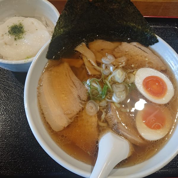 「特製喜多方肉中華そば1045円、とろろご飯220円」@喜多方ラーメン専門店 喜鈴の写真