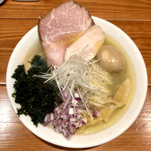 「【限定②】貝出汁ヒヤシマスカ 大盛￥1100」@麺屋 真心の写真