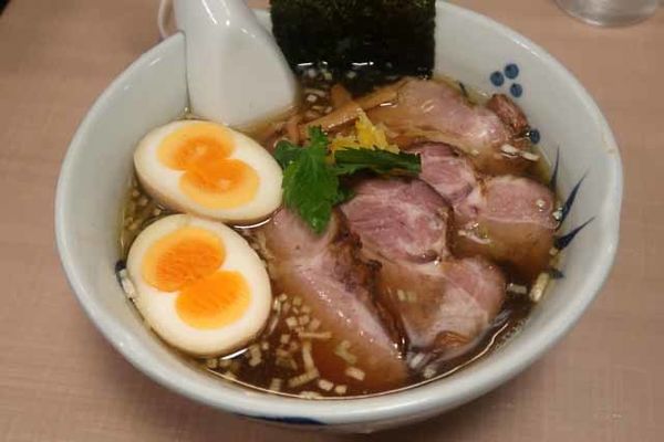 「ちゃーしゅうめん　1,000円＋双子の味玉　100円」@与ろゐ屋の写真