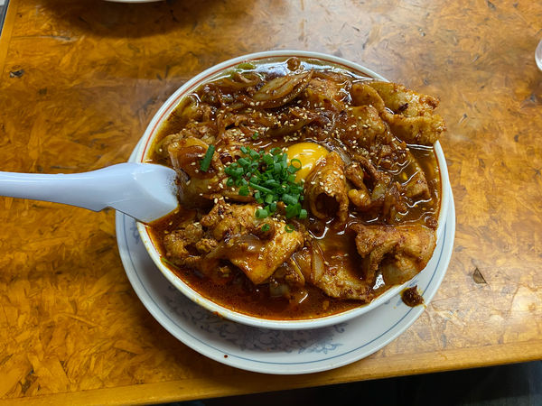 「肉炒め汁そば」@かし亀の写真