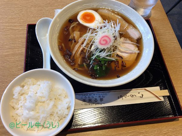 「とろみらーめん醤油小ライス付き(780円)」@とろみらーめん 未来る夢の写真