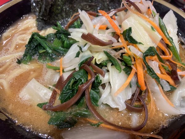 「ラーメン（中）＋野菜畑」@環2家 蒲田店の写真