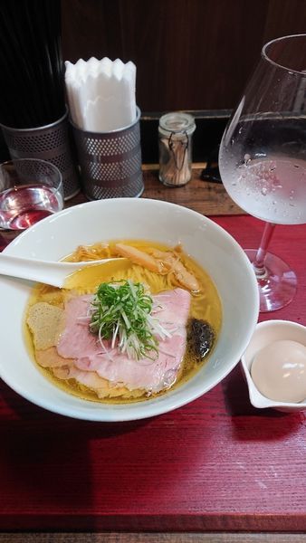 「塩味玉蕎麦」@神保町黒須の写真