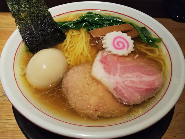 「【限定】白口煮干しの中華そば　＋味玉：サービス券」@麺肴 ひづきの写真