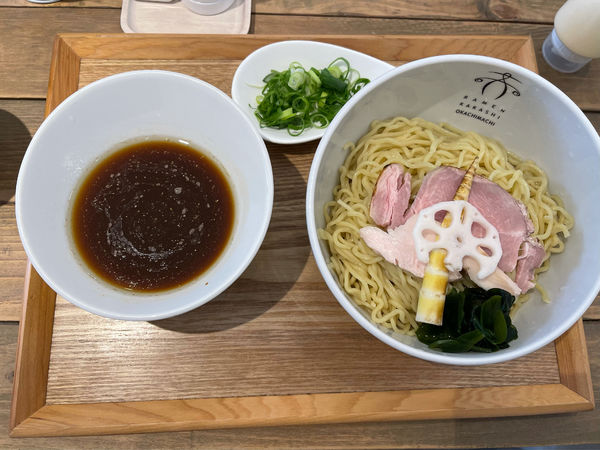 「清湯醤油　つけ麺」@案山子の写真