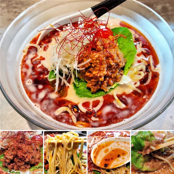 「冷やし担々麺(大盛)(夏季限定)  1100円」@麺 やまらぁの写真