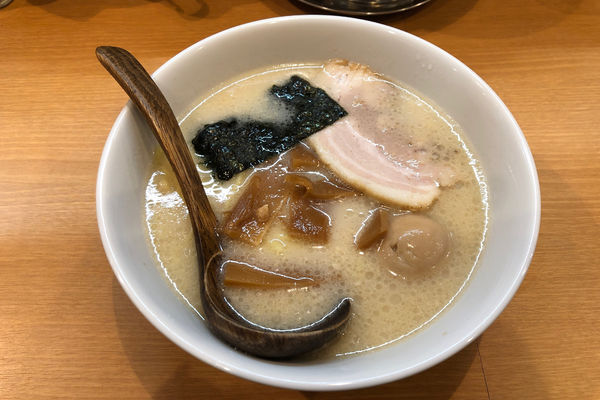「一指禅らーめん770円+味玉+肉丼330円」@一指禅 鶴ヶ島店の写真