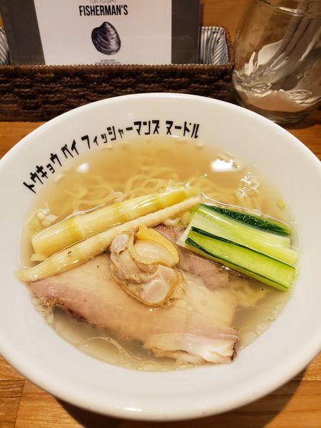 「潮らぁ麺　貝玉（替玉）半玉」@Tokyo Bay Fisherman’s Noodle 茅ヶ崎店の写真