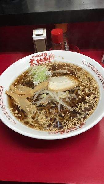 「太鼓判ラーメン醤油」@らーめん道場 太鼓判 鳥取駅前サンロード店の写真