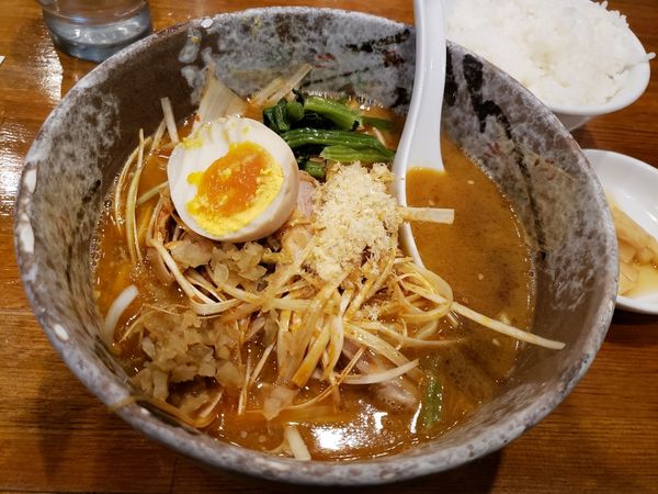 「ネギタンタンメン　半ライス」@パンダ 京浜蒲田店の写真