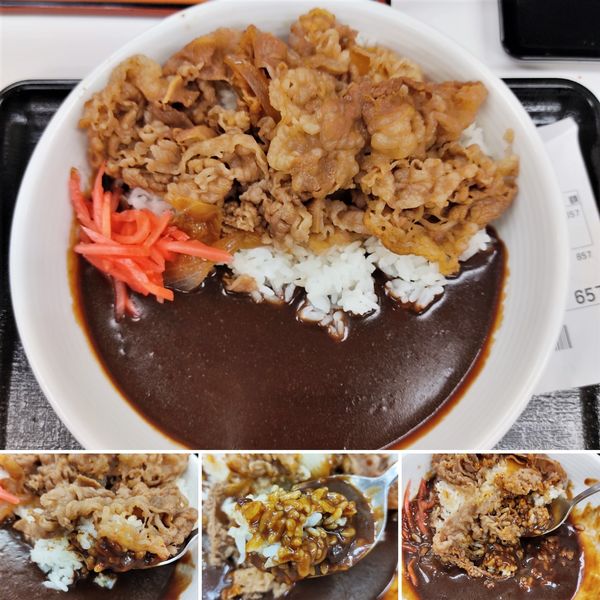 「肉だく牛黒カレー　657円」@吉野家 浅草中央店の写真