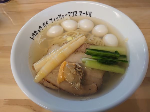 「潮らぁ麺 うずら卵」@Tokyo Bay Fisherman's noodleの写真