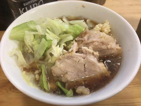 「ミニラーメン（ｶﾀﾒ ﾆﾝﾆｸｽｸﾅﾒ ）」@ハイパーファットンの写真