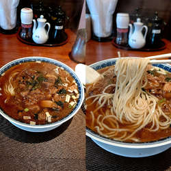 『牛腩湯麺(牛バラ煮込み入りつゆそば ¥1200)』