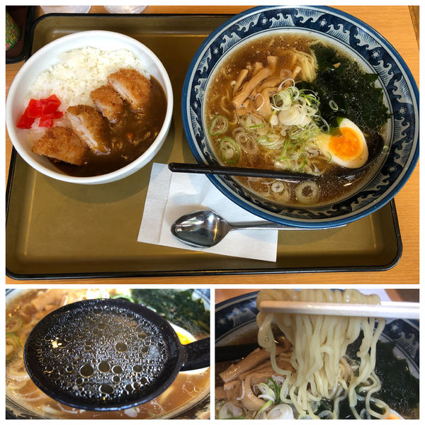 「ミニヒレかつカレー丼セット 790円」@らーめん食堂 かかし 所沢店の写真