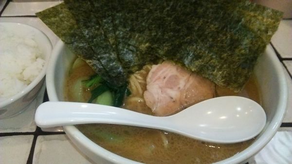 「のりラーメン 800円＋小ライス 100円」@らーめん風凛の写真