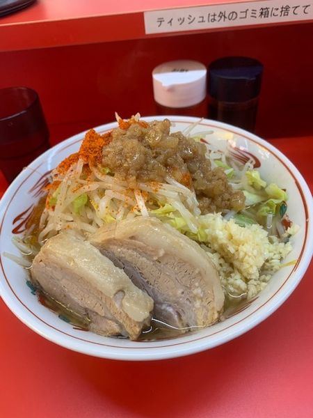 「小ラーメン（ニンニク・アブラ・トウガラシ） 780円」@ハナイロモ麺 吉祥寺本店の写真