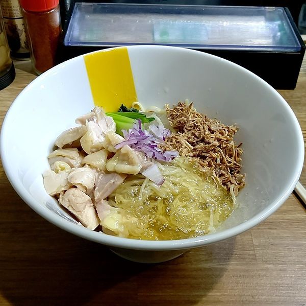 「冷たい塩生姜油そば」@塩生姜らー麺専門店 MANNISH 亀戸店の写真