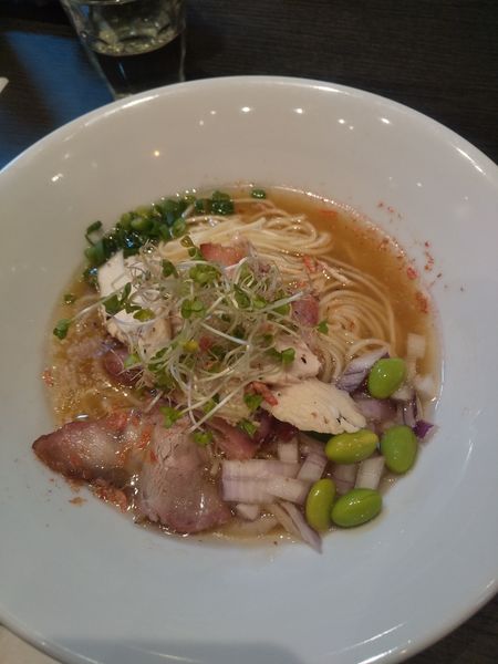 「鮮魚と水(金目鯛100％、鰰油仕立て)790円」@論露に不二の写真