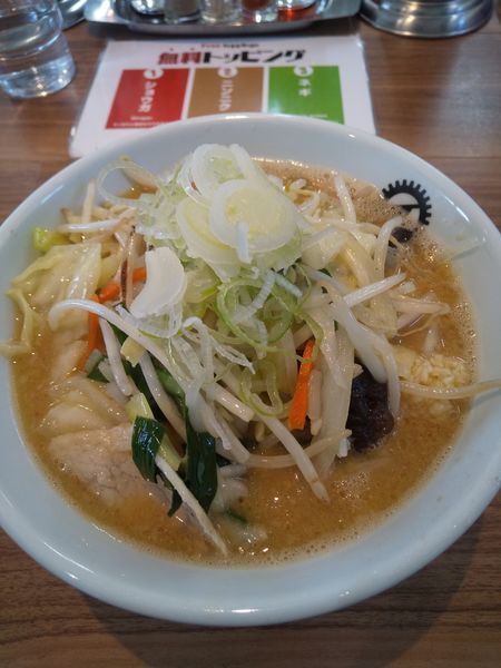 「味噌タンメン(S)750円(普通・普通)(ニンニク・ネギ)」@飯村製作所の写真