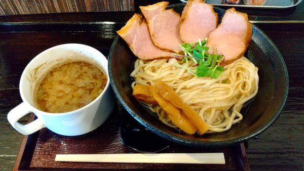 「エソ煮干し DE vege pota つけ麺」@らぁ麺 ゆら吉の写真