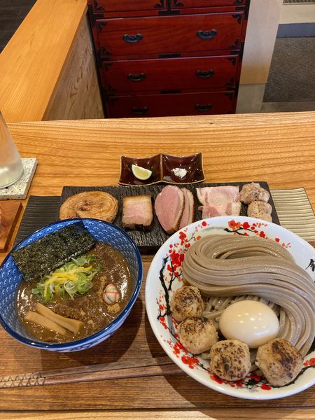 「つけ麺　チャーシュ盛りなど」@中華蕎麦 沙羅善の写真