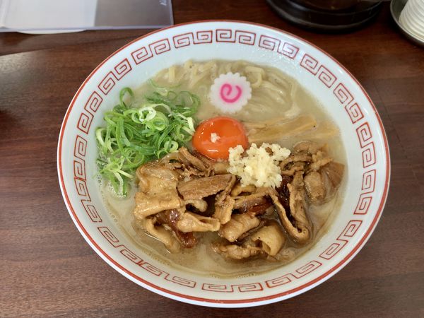 「塩肉玉そば（並盛200g )  930円」@元祖 肉玉そば越智の写真