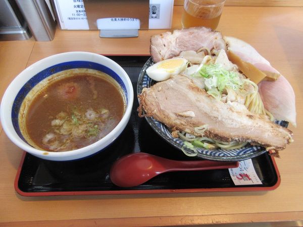 「限定　全部のせ豚Ｋｉｎｇつけ麺（１２５０円）」@佐貫大勝軒ゆうの写真
