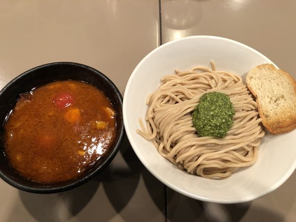 「海老トマトつけ麺、大盛り」@つけ麺 五ノ神製作所の写真