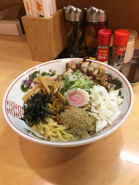 「にぼしまぜそば」@煮干らーめん 老翁亭の写真