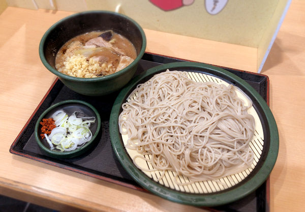 「肉茄子せいろ(580円)+大盛(クーポン)」@ゆで太郎 錦糸公園前店の写真