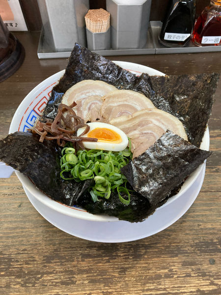 「特製ラーメン+海苔+替え玉」@久留米ラーメン 光屋の写真