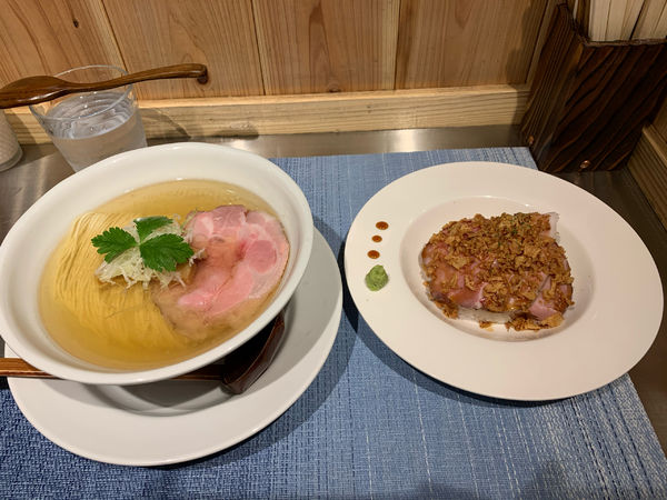 「塩そば＋肉丼セット」@成城青果の写真