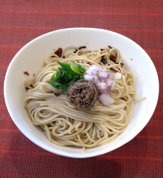 「ポルチーニの和え玉 300円」@えびそば 緋彩の写真