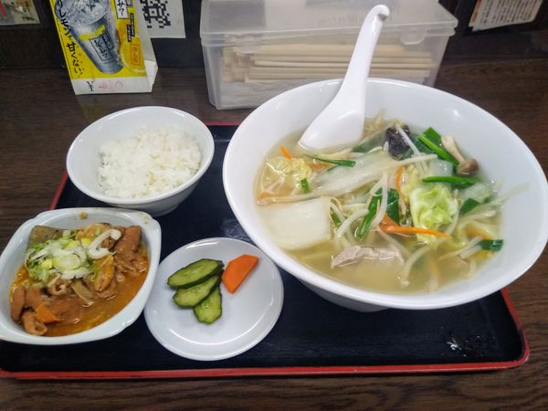 「タンメンセット 950円」@寿々やの写真