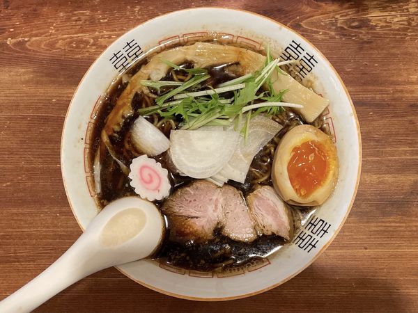 「ブラックらーめんと半チャーハンセット」@千味家の写真