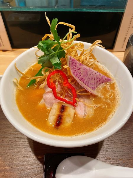 「味噌白湯soba」@銀座 篝 本店の写真