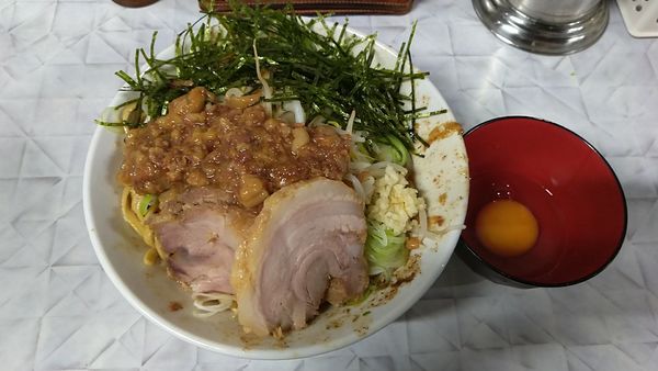 「小汁無し900円+魚粉100円」@麺屋 歩夢 金沢八景店の写真