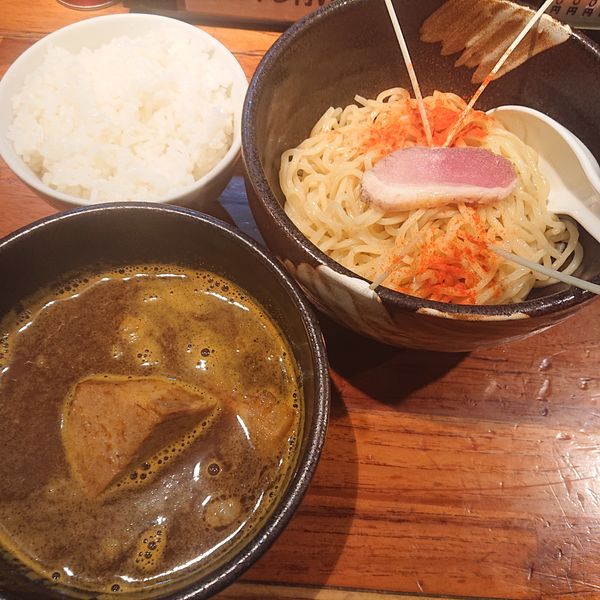 「カレーつけ麺890円、ライス100円」@魔乃巣の写真