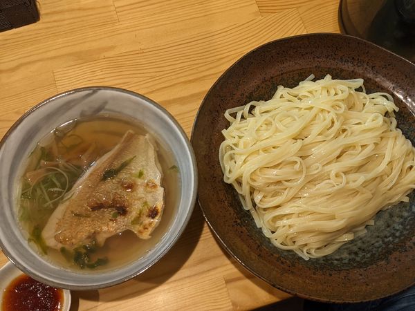 「限定島根県産レンコ鯛の塩つけ麺」@らーめん 彩哲 ～isato～の写真