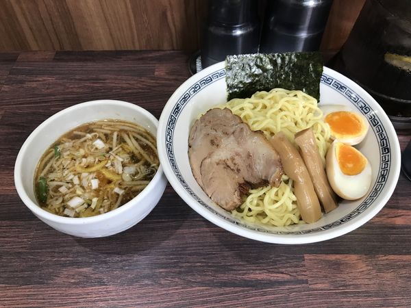 「つけ麺（中）780円  + クーポン味玉」@中華そば 新の写真
